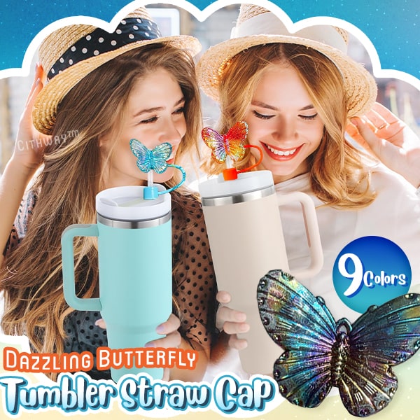 Cithway™ Dazzling Butterfly Dust-Proof Straw Cover Cap